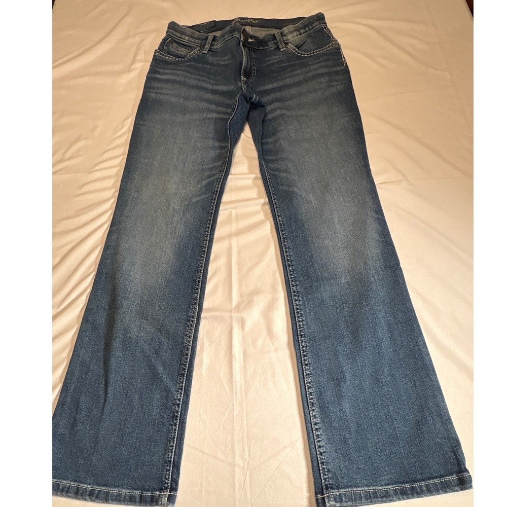 Wrangler Shiloh Ultimate Riding Jeans Womens 11/12x32 Medium Wash Bootcut Denim